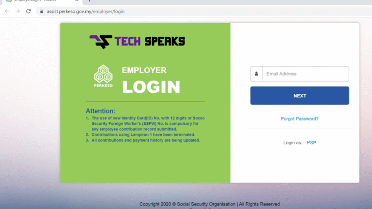 "socso login"